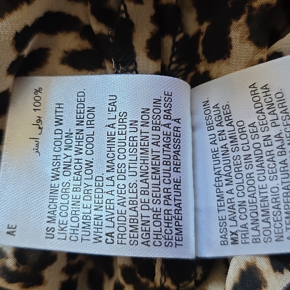 INC International Concepts Brown and Black Button Up Blouse. Size Large - Picture 9 of 10